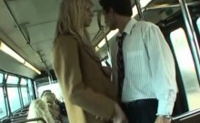 Coed Gives a Handjob in School Bus!