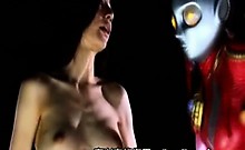 Real Monster Cums On Robot Girl!