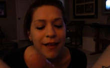 Homemade Girlfriend Blowjob And Big Cumshot Swallow