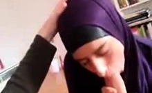 Arab hijab blowjob