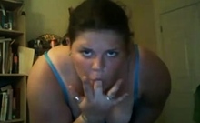 Bbw Shoves A Toy In Her Fat Pussy