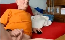 Grandpa Jerk Off His Cock