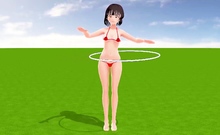 Toyota Nono Anime girl wearing a mostly naked micro bikini.