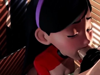 Helen and Violet Parr in the changing room (no security