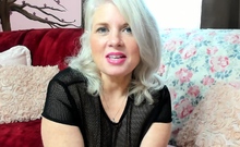 British blonde milf Jane Bond solo masturbation