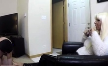 Sexy Blonde Enjoys Foot Fetish