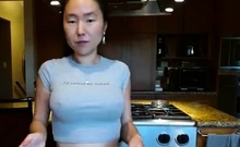 Asian MILF Sucks Big Cock And Jerks Out Cum