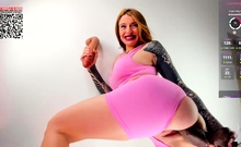 Stacked brunette goes solo toys and masturbation