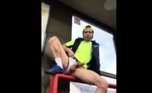 Public Cock Show in Metro Station - Amateur Big Dick Twink