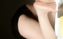Cute amateur asian gives a wet blowjob