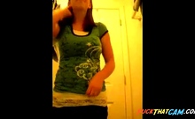 Amateur Brunette in Bikini on Webcam