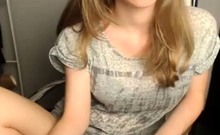 Big tits on blonde webcam girl