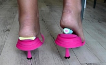 Mix of Foot Fetish clips from Amateur Trampling
