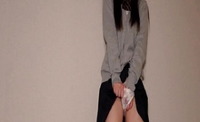 Yukino Nagasawa's sodden vagina is savored before a rock