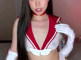 Amateur asian teen licks ass and sucks cock