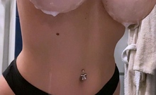 Babe With Big Boobs Masturbates