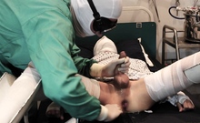 Horny Doctor Uses His Two Patients