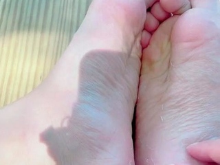 Foot fetish Close up feet and toes tease