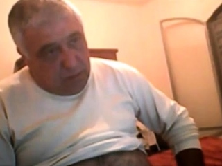 Silver Bear Daddy Mario Stroking on Webcam