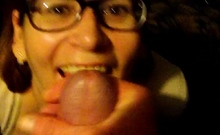 Dirty MILF Sucks Dick in the Garage