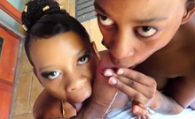 Big Ass Ebony Sluts Share Big White Cock