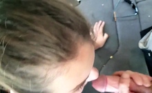 Facial-loving Girl Sucks Cock And Takes Cum In Mouth In Van